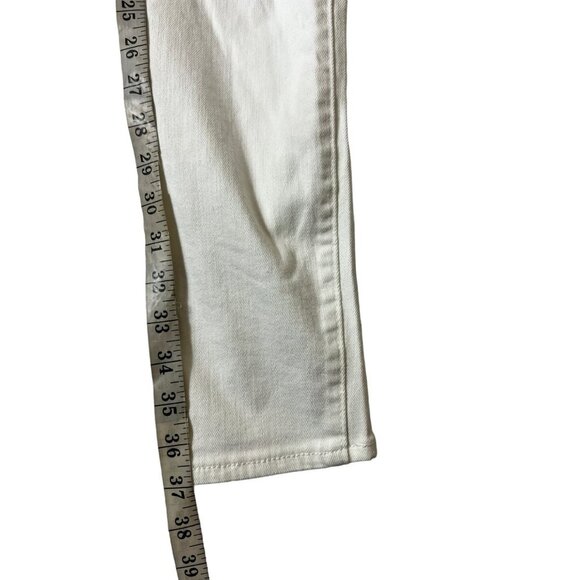 Levi Strauss Mis Rise Skinny Crop Women's White Jeans - Picture 9 of 9